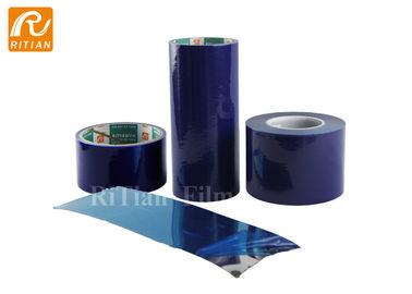 Hiçbir Tutkal PE Koruyucu Film Plastik Wrap Orta Yapıştırıcı 30-100 Mic Mavi Renk Bırakın